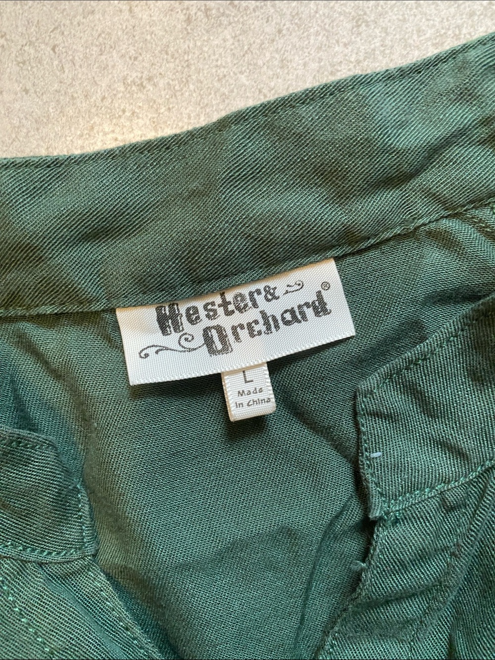 Women's Forest Green Button-Front Frayed Hem Shirt - Picture 2 of 9